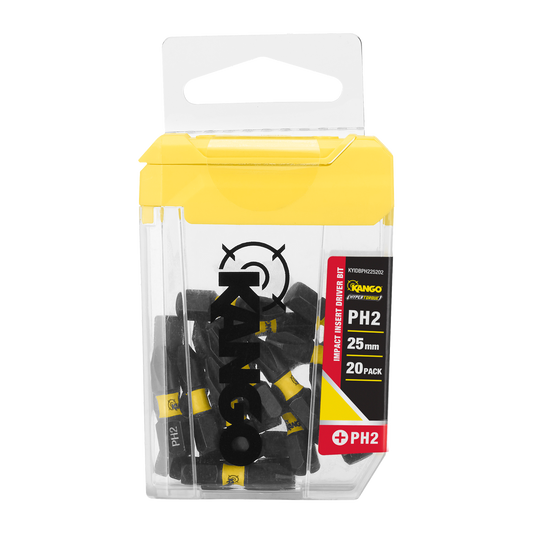 Kango 25mm PH2 Impact Driver Insert Bits - 20 Pack - High Torque - Durable - Auzzistore