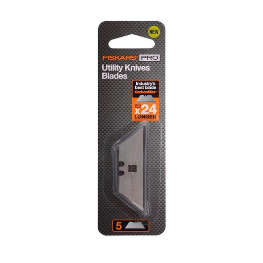 Fiskars Pro CarbonMax Utility Knife Blades 5 Pack - 60 mm - Steel - Auzzistore