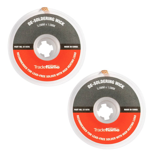Tradeflame De-Soldering Wick 3.0mm x 1.5m - 2 Pack - Auzzistore