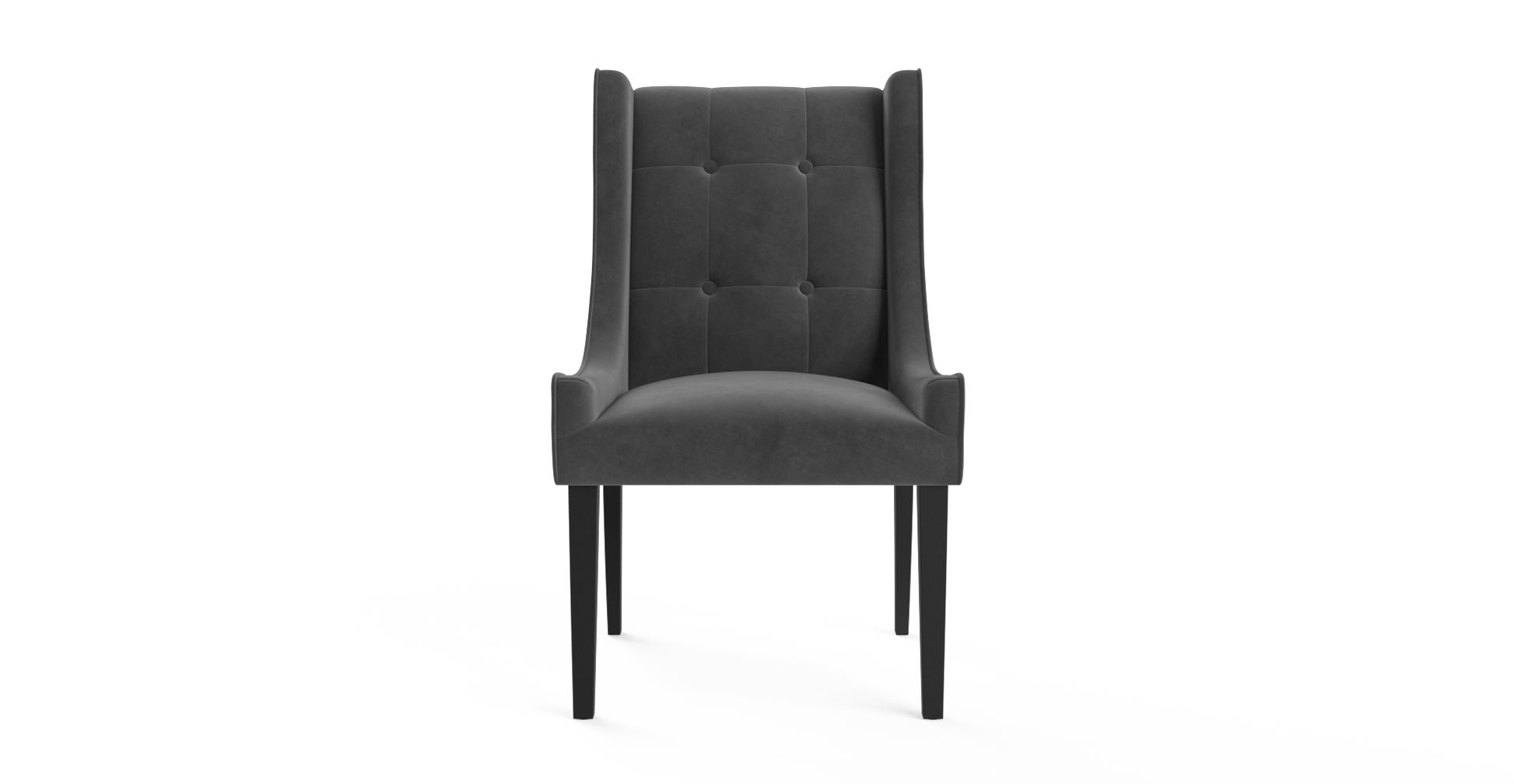 Brosa Ashley Scoop Back Dining Chair  - Cosmic Anthracite/Black)