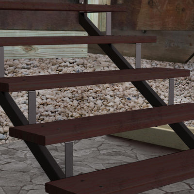 Peak Products Black 1-Tread Steel Stair Stringer