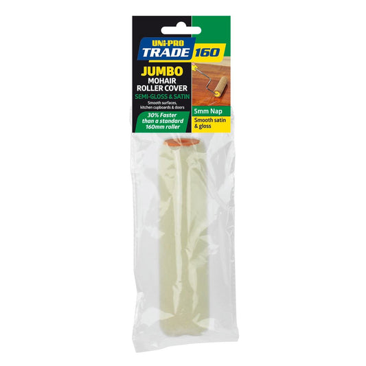 Uni Pro Trade Jumbo Gloss Roller Sleeve 160mm Mohair 5mm Nap - Auzzistore