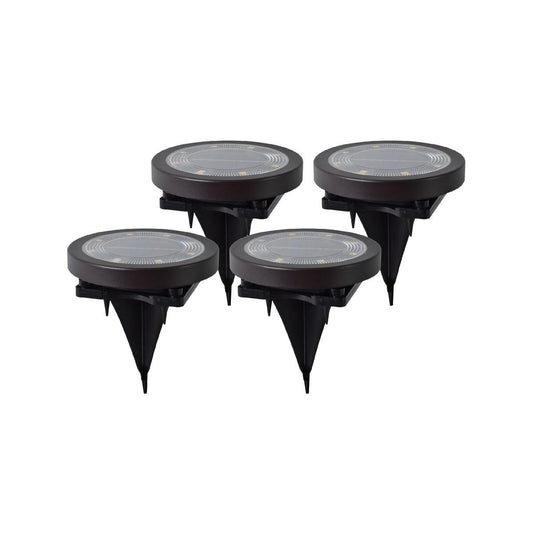 Luxzone LED Solar Disc Light 4 Pack - 115.8mm - Brown
