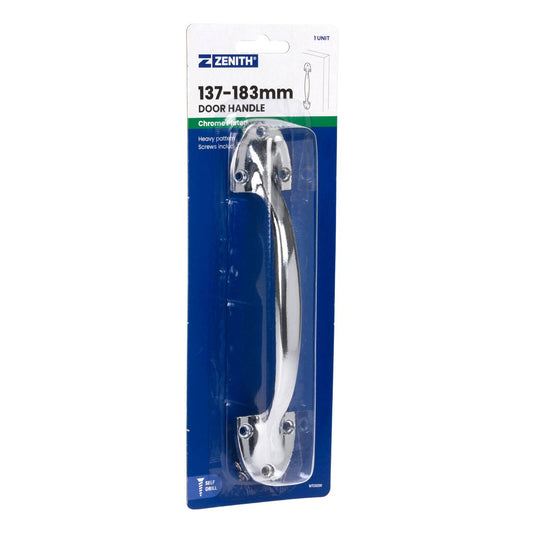 Zenith Door Handle - 195mm - Zinc Alloy - Heavy Duty Chrome Plated – view 2