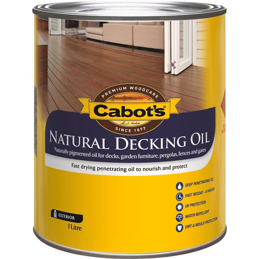 Cabot S Natural Decking Oil 1L Merbau Oil Based UV Resistant - Auzzistore