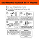 Everhang 10kg Picture Hanging Wall Hook Steel 2 Pack Secure Hold