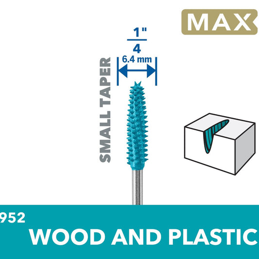 Dremel 9952 Max Power Carving Bit - ¼” Taper Profile - 2X Faster Material Removal – view 2 - Auzzistore