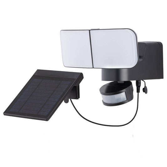 Arlec Solar Movement Activated Floodlight - 900 Lumens - Black - MAL800