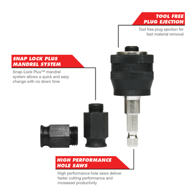 Diablo 7 16 Snap Lock Plus Mandrel System - 3/8” Hex Shank - 60 mm Cutting Depth