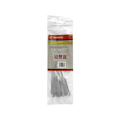 Crescent 200 X 4 6mm Stainless Steel Cable Ties 10 Pack