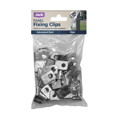 Jack Panel Fixing Clips - 50 Pack - Galvanised Steel - Easy Installation