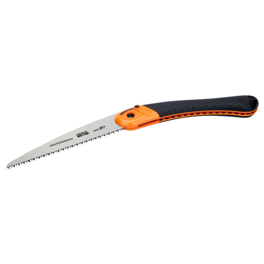 Bahco 190mm Foldable Pruning Saw - XT Teeth, Dual-Component Handle, Made in Sweden