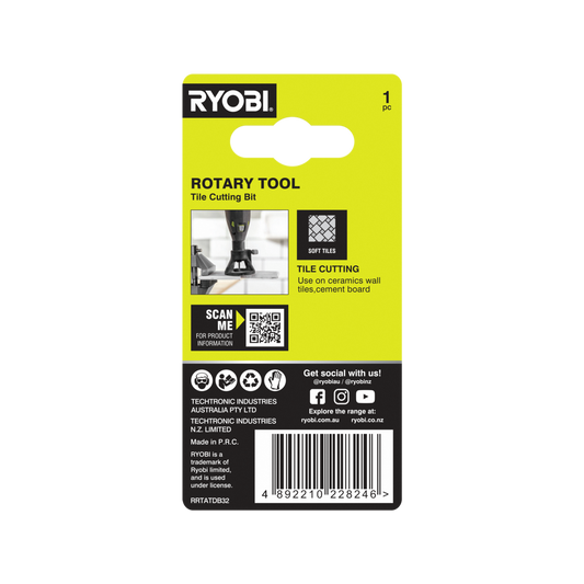 Ryobi Tile Cutting Bit - 3.2mm - Universal Fit for Ceramic Tiles - Efficient Cutting – view 2 - Auzzistore