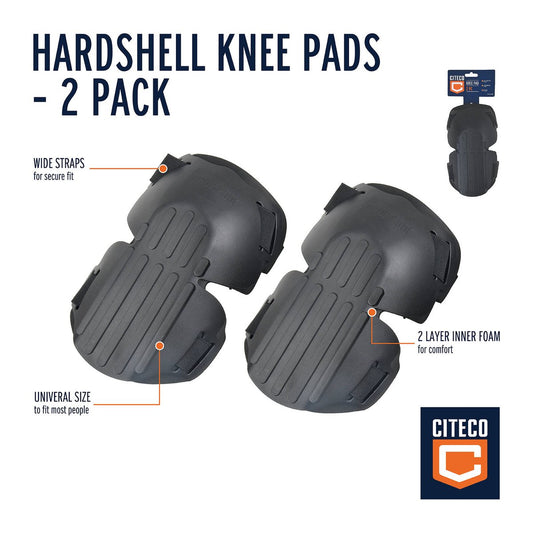 Citeco Hardshell Knee Pads 2 Pack - 20mm x 10mm x 20mm - Durable Support – view 2 - Auzzistore