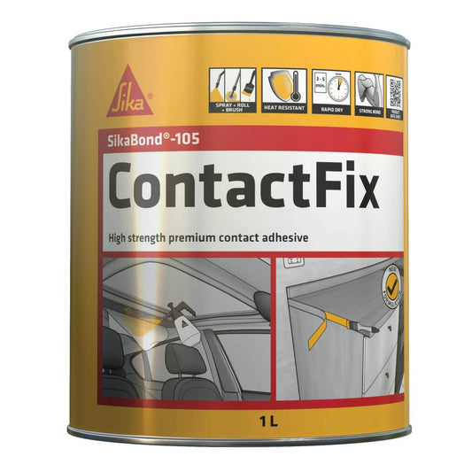 Sika 1L Contactfix Premium Contact Adhesive - Strong Bond - Easy Apply - Clear - Auzzistore
