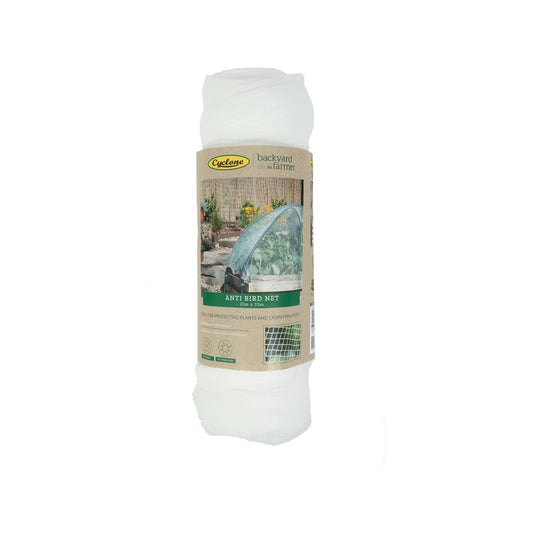 Backyard Farmer Anti Bird Net - 10 x 10m - 5mm - UV-Resistant - White - Easy Installation - Auzzistore