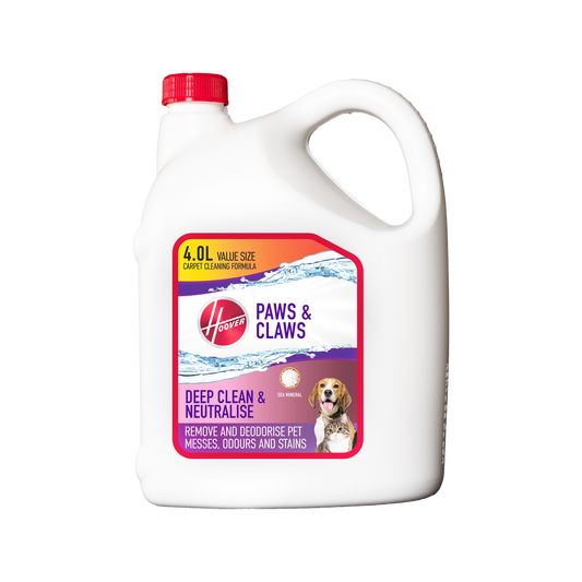 Hoover Paws Claws Cleaning Solution 4 Litre - Enzymatic Stain Remover 4L - Auzzistore