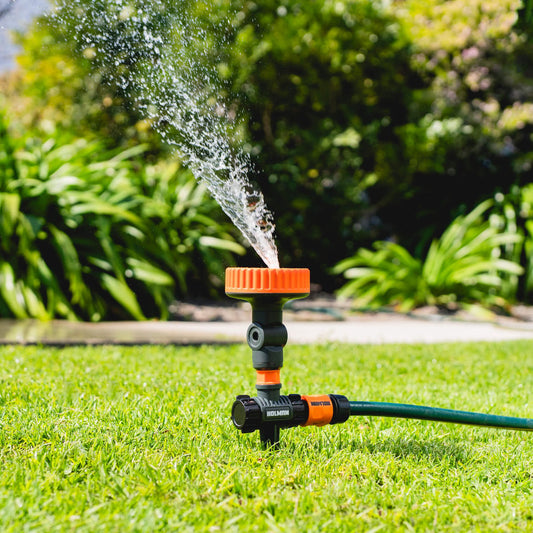 Holman 5 Function Sprinkler on Spike Twin Pack - 25m² Coverage - Adjustable Spray – view 2 - Auzzistore
