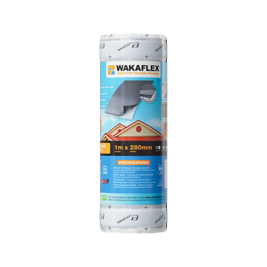 Wakaflex Lead Free Flashing 280mm x 1m Terracotta - Waterproof Seal - Auzzistore