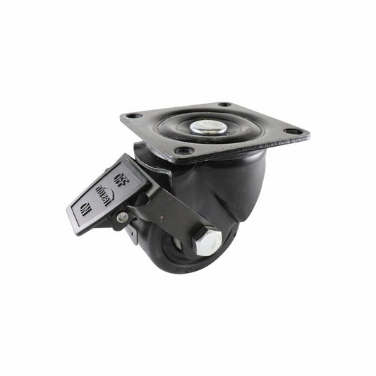 Easyroll 75mm Black Swivel Brake Castor Nylon 500kg Load Capacity - Auzzistore