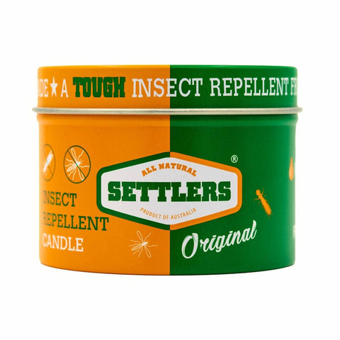 Settlers Soy Candle 105g Essential Oil Insect Repellent - 20 Hours Burn Time - Dog Friendly - Auzzistore