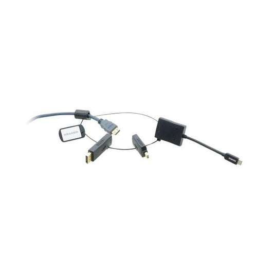 Kramer AD-RING-6 Included adapters: USB type-C (M) to HDMI (F) DisplayPort (M) to HDMI (F)  Mini DisplayPort