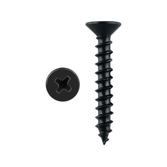 Pinnacle Countersunk Timber Screws - 3.5mm x 16mm - Black - Corrosion Resistant - Auzzistore