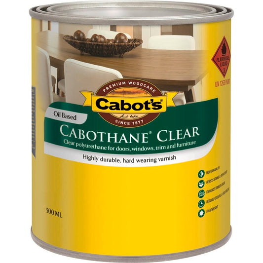 Cabot Cabothane Varnish - 500ml - Oil Based - Clear Finish - Auzzistore