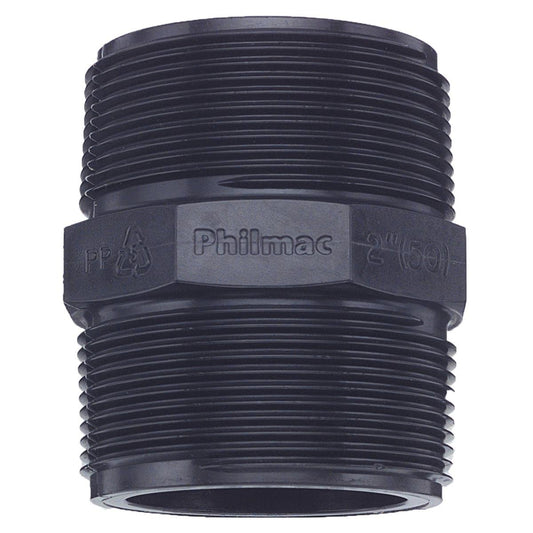 Philmac BSP Thread Pipe Nipple 1/2 Inch Polypropylene Durable - Auzzistore