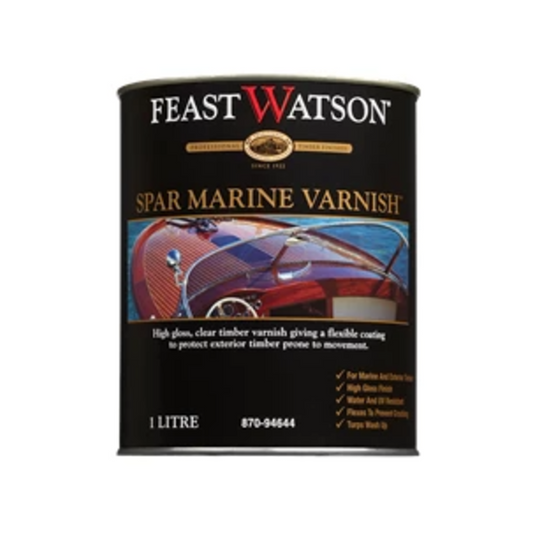 Feast Watson Spar Marine Varnish 1L Oil Based Clear Durable Finish - Auzzistore