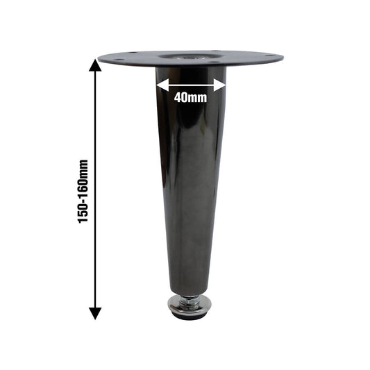 Adoored 150mm Black Nickel Tapered Metal Legs - Durable Steel - Easy Install – view 2 - Auzzistore