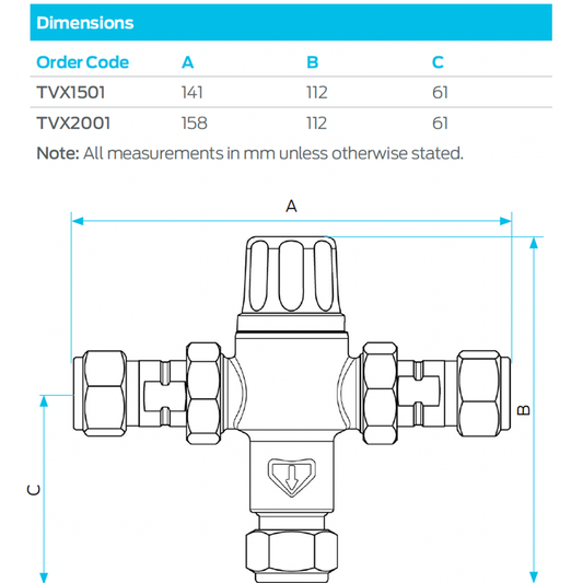 Rmc 15mm Heatguard Tempering Valve - Reliable Water Temperature Control – view 2 - Auzzistore