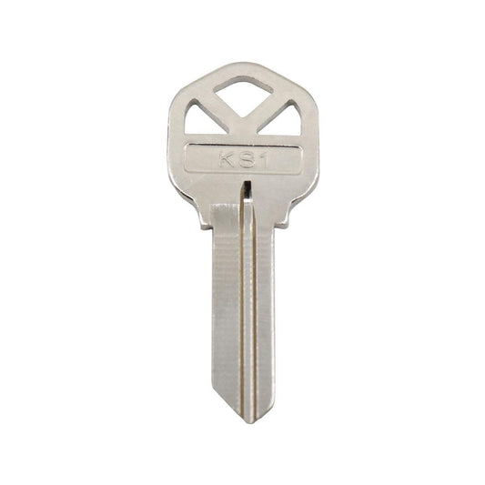 EHI Blank Key - 53mm x 23mm - Nickel Plated Brass - Silver - Auzzistore
