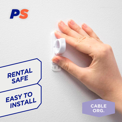 Permastik Large Cable Clips - 5 Pack - Plastic - Easy To Apply