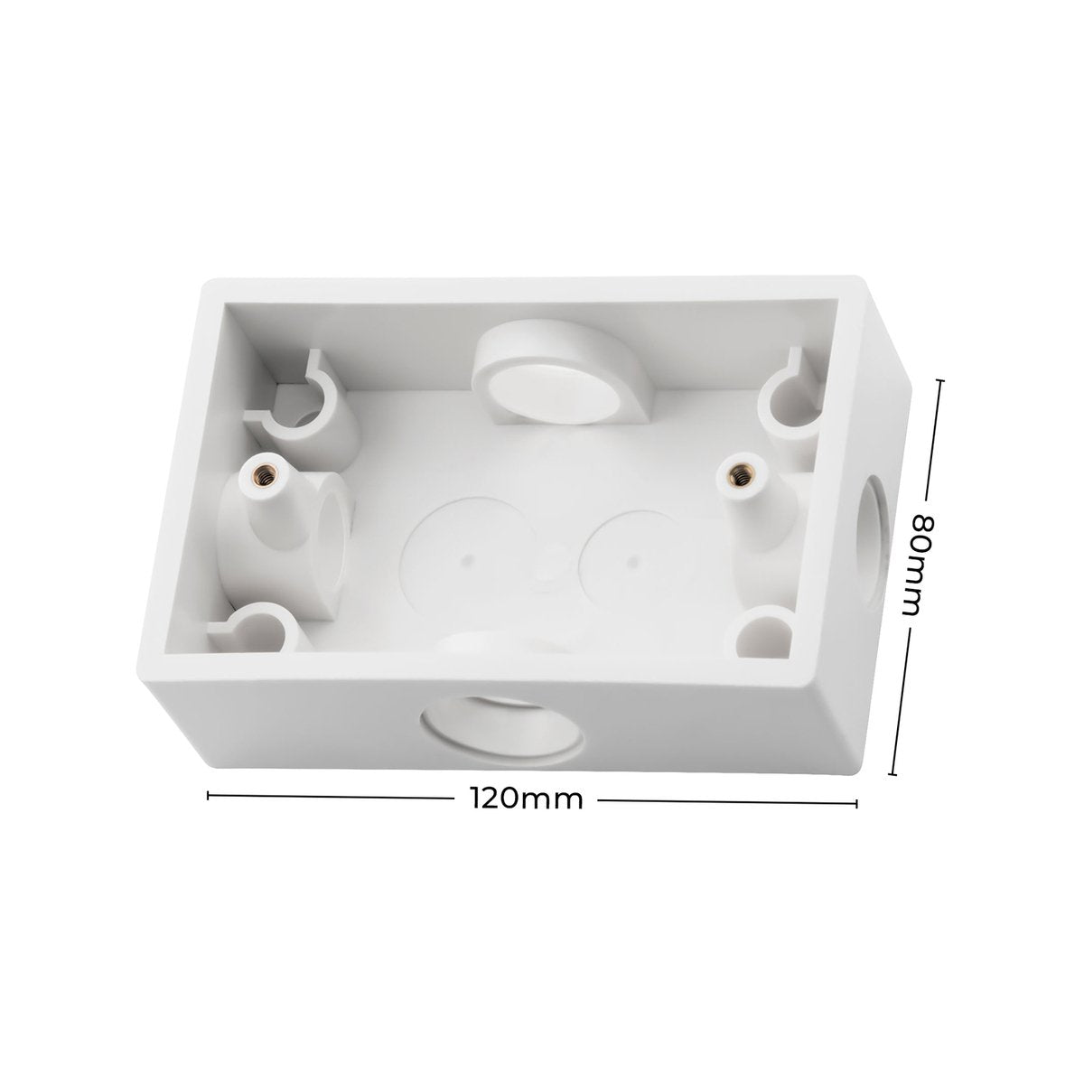 Deta Enclosed Surface Mounting Box - 80mm Polycarbonate - Weatherproof