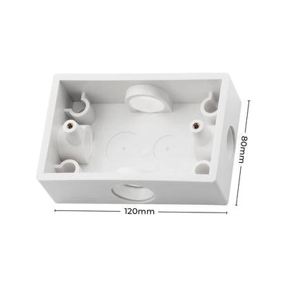 Deta Enclosed Surface Mounting Box - 80mm Polycarbonate - Weatherproof