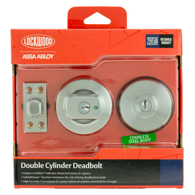 Lockwood Paradigm 005 Double Cylinder Deadbolt 63mm Stainless Steel Security