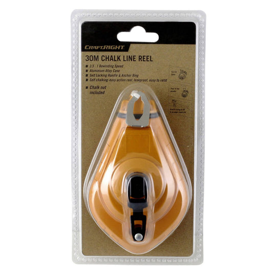Craftright Chalk Line - 30m - Aluminium Alloy - Self Locking Handle – view 2 - Auzzistore