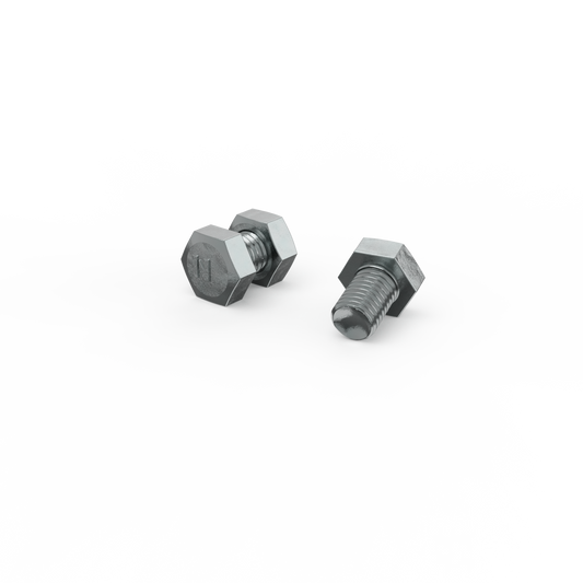 Zenith M10 x 15mm Zinc Plated Hex Head Bolts & Nuts - 2 Pack - Durable Fastening - Auzzistore