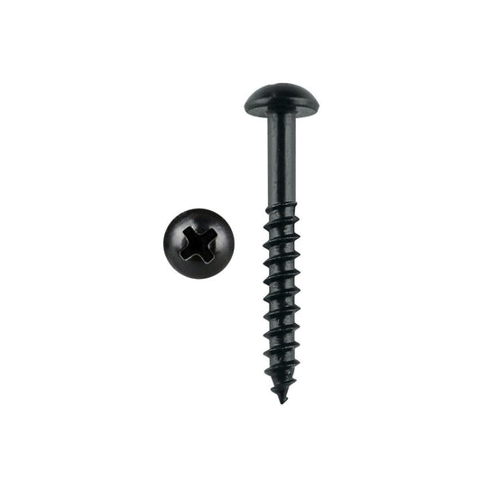 Pinnacle Black Round Head Timber Screw 4.0mm x 30mm 20 Pack - Auzzistore