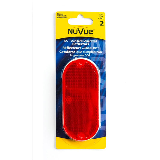 Sandleford Red Oval Reflector 2 Pack - Automotive Safety Reflectors