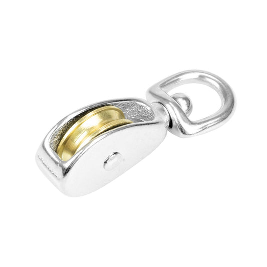 Pinnacle 32mm Nickel Plated Brass Pulley - Durable Lifting Solution - Auzzistore