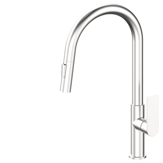 Mondella Brushed Nickel Rococo Pull Down Sink Mixer - 45mm x 435mm - Durable, Water-Saving – view 2 - Auzzistore