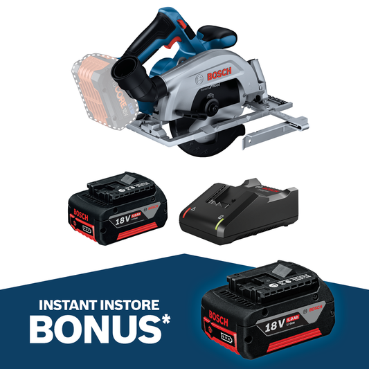 Bosch 18V Professional Circular Saw 165mm 5.0Ah Kit - Compact - Efficient Cutting - Auzzistore