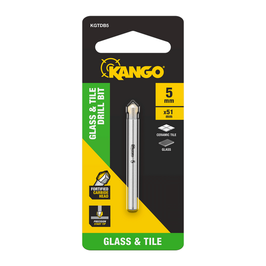Kango 5mm Glass and Tile Drill Bit - Carbide Head - Precision Start Tip - Auzzistore