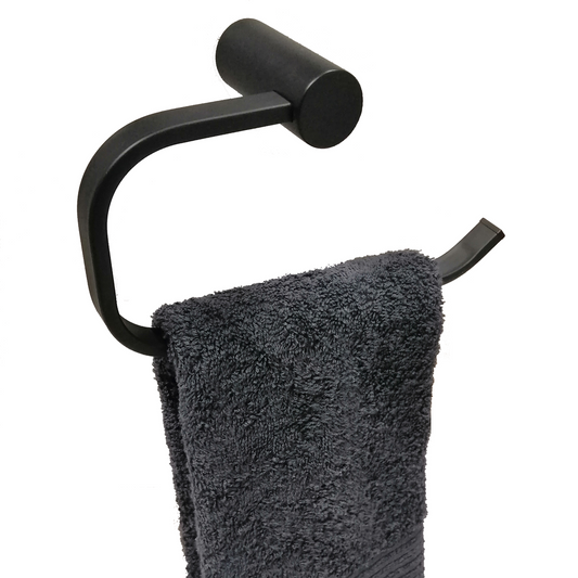 Barelli Ambiente Single Towel Ring 165mm Matte Black – view 2