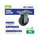 Easyroll 50mm Grey Rubber Fixed Plate Castor 40kg Load Capacity