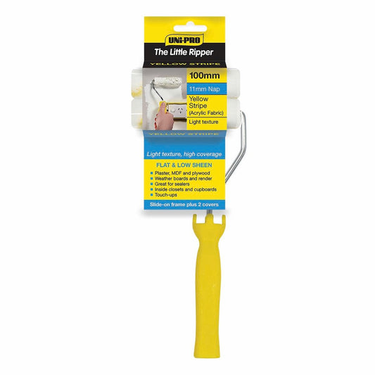UNi-PRO Little Ripper Mini Roller Set 100mm Acrylic Fabric Smooth Finish - Auzzistore