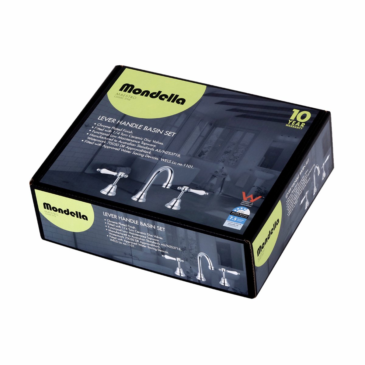 Mondella Basin Set - Chrome - 7.5L - Brass - Low Maintenance