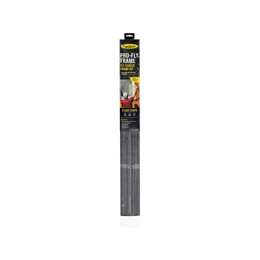 Cyclone Pro Flyscreen Frame Kit - 900 x 900mm - Black - Durable Aluminium - Auzzistore